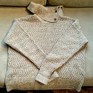 BANANA REPUBLIC Snap Neck Cowl Sweater